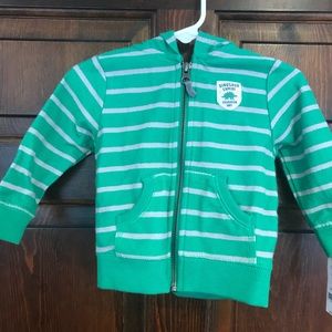 Caters boys dinosaur zip up sweater shirt